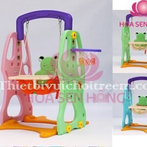 Xích đu PT-026-03 cho trường mầm non, nhóm trẻ – Hoa Sen Hồng