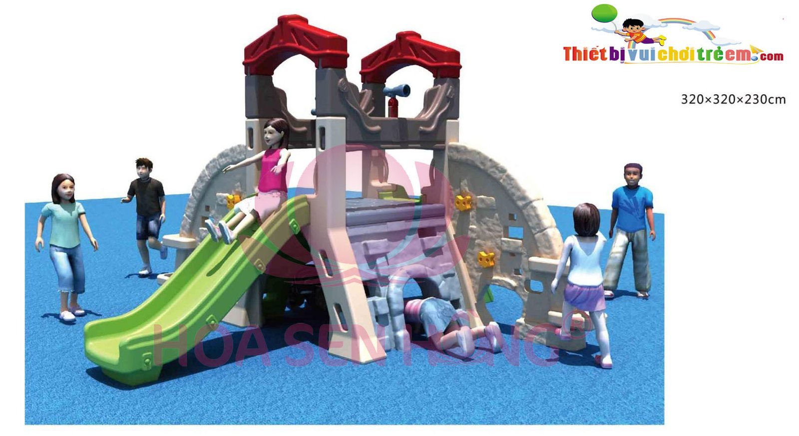 Đồ chơi trong nhà PT-026-20 cho khu vui chơi trong nhà trung tâm thương mại, nhà hàng, trường mầm non – Hoa Sen Hồng