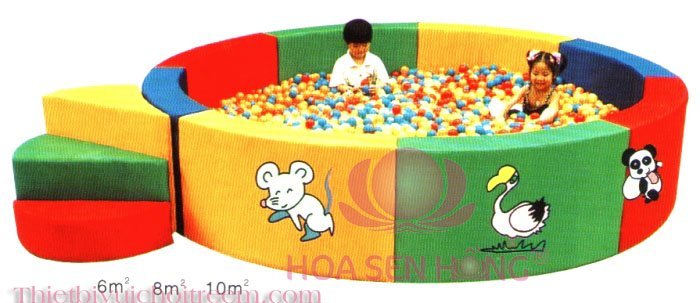 Bể banh PT-30-31 cho khu vui chơi trong nhà trung tâm thương mại, nhà hàng, trường mầm non – Hoa Sen Hồng