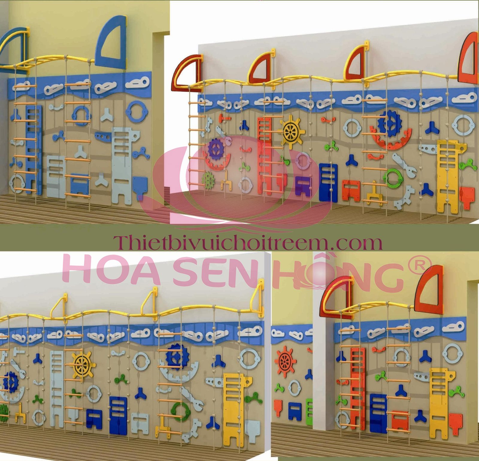 Đồ chơi trong nhà PT-38-11 cho khu vui chơi trong nhà trung tâm thương mại, nhà hàng, trường mầm non – Hoa Sen Hồng
