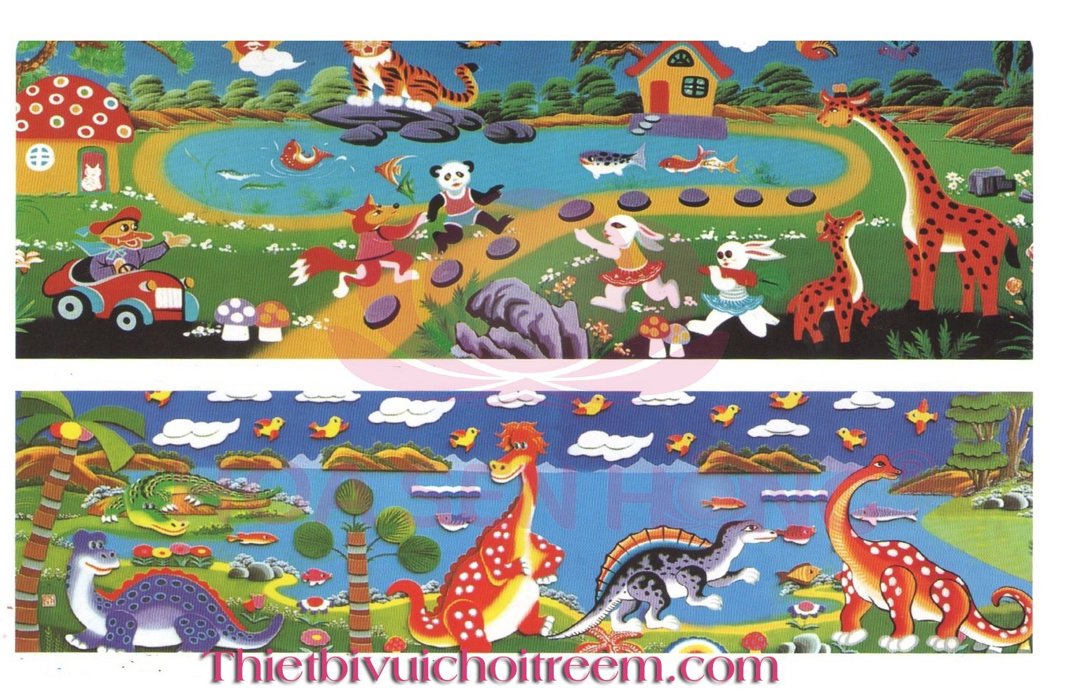 Đồ chơi trong nhà PT-38-15 cho khu vui chơi trong nhà trung tâm thương mại, nhà hàng, trường mầm non – Hoa Sen Hồng