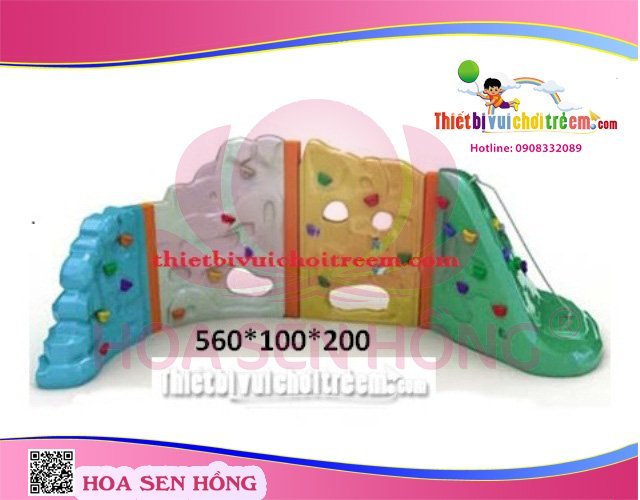Tường leo núi RC-026-04 cho sân chơi ngoài trời khu chung cư, trường mầm non, resort, công viên – Hoa Sen Hồng