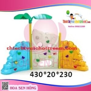 Tường leo núi RC-026-08 cho sân chơi ngoài trời khu chung cư, trường mầm non, resort, công viên – Hoa Sen Hồng