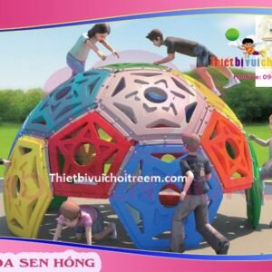 Tường leo núi RC-026-10 cho sân chơi ngoài trời khu chung cư, trường mầm non, resort, công viên – Hoa Sen Hồng