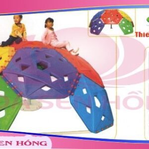 Tường leo núi RC-026-13 cho sân chơi ngoài trời khu chung cư, trường mầm non, resort, công viên – Hoa Sen Hồng