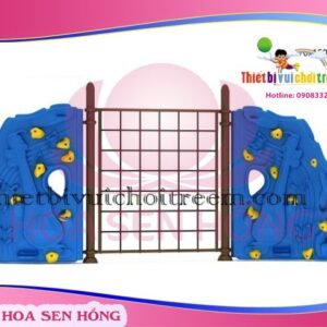Tường leo núi RC-026-17 cho sân chơi ngoài trời khu chung cư, trường mầm non, resort, công viên – Hoa Sen Hồng