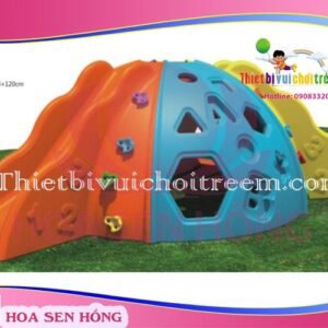 Tường leo núi RC-026-19 cho sân chơi ngoài trời khu chung cư, trường mầm non, resort, công viên – Hoa Sen Hồng