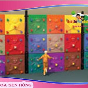 Tường leo núi RC-026-20 cho sân chơi ngoài trời khu chung cư, trường mầm non, resort, công viên – Hoa Sen Hồng