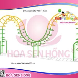 Thang leo RT-024-26 cho sân chơi ngoài trời khu chung cư, trường mầm non, resort, công viên – Hoa Sen Hồng
