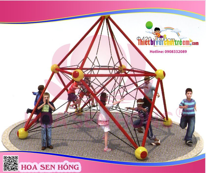 Thang leo RT-024-28 cho sân chơi ngoài trời khu chung cư, trường mầm non, resort, công viên – Hoa Sen Hồng