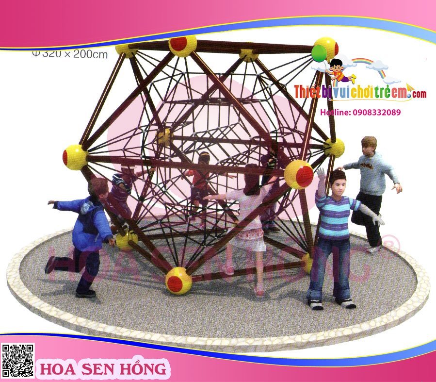 Thang leo RT-024-29 cho sân chơi ngoài trời khu chung cư, trường mầm non, resort, công viên – Hoa Sen Hồng