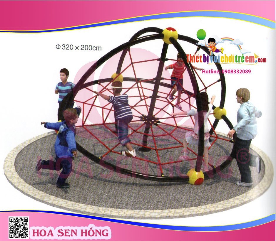 Thang leo RT-024-30 cho sân chơi ngoài trời khu chung cư, trường mầm non, resort, công viên – Hoa Sen Hồng