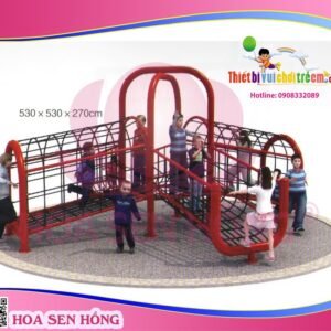 Thang leo RT-024-31 cho sân chơi ngoài trời khu chung cư, trường mầm non, resort, công viên – Hoa Sen Hồng