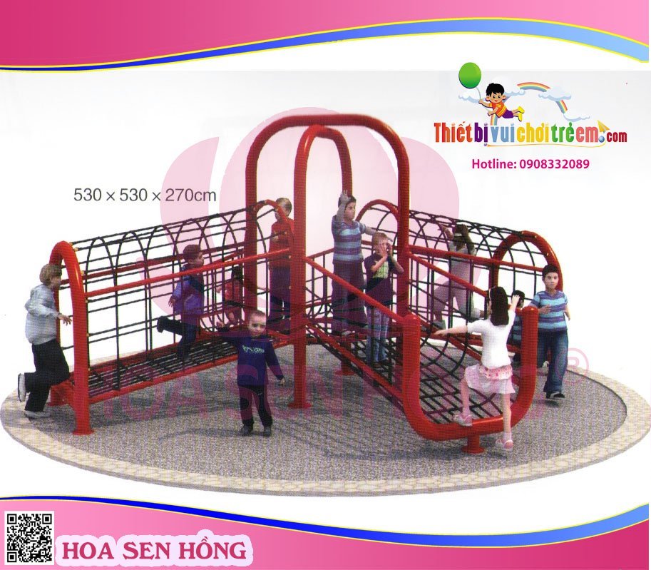 Thang leo RT-024-31 cho sân chơi ngoài trời khu chung cư, trường mầm non, resort, công viên – Hoa Sen Hồng