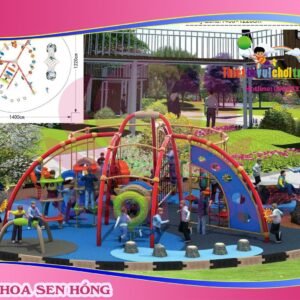 Thang leo RT-024-72 cho sân chơi ngoài trời khu chung cư, trường mầm non, resort, công viên – Hoa Sen Hồng