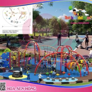 Thang leo RT-024-73 cho sân chơi ngoài trời khu chung cư, trường mầm non, resort, công viên – Hoa Sen Hồng
