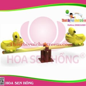 Bập bênh SE-34-03 cho sân chơi ngoài trời khu chung cư, trường mầm non, resort, công viên – Hoa Sen Hồng