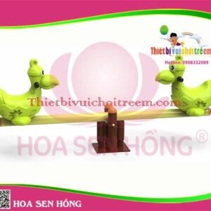 Bập bênh SE-34-04 cho sân chơi ngoài trời khu chung cư, trường mầm non, resort, công viên – Hoa Sen Hồng