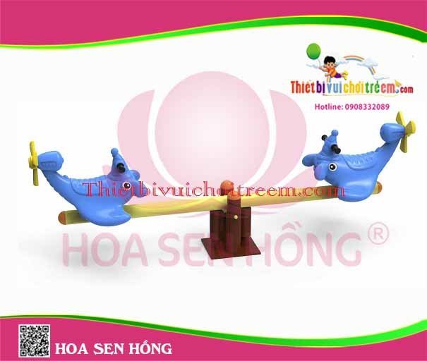 Bập bênh SE-34-07 cho sân chơi ngoài trời khu chung cư, trường mầm non, resort, công viên – Hoa Sen Hồng