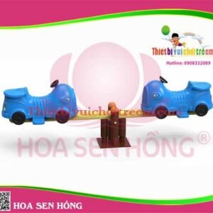 Bập bênh SE-34-09 cho sân chơi ngoài trời khu chung cư, trường mầm non, resort, công viên – Hoa Sen Hồng