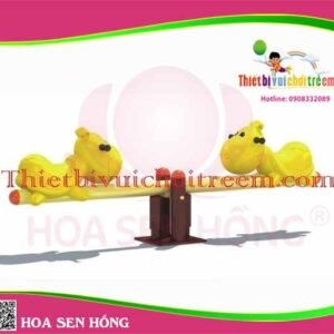 Bập bênh SE-34-11 cho sân chơi ngoài trời khu chung cư, trường mầm non, resort, công viên – Hoa Sen Hồng