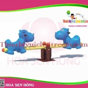 Bập bênh SE-34-12 cho sân chơi ngoài trời khu chung cư, trường mầm non, resort, công viên – Hoa Sen Hồng