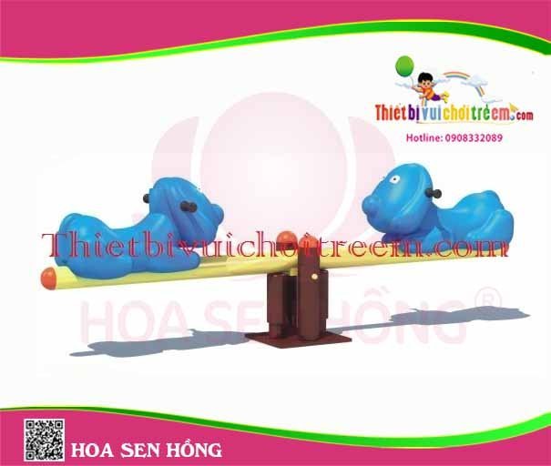 Bập bênh SE-34-13 cho sân chơi ngoài trời khu chung cư, trường mầm non, resort, công viên – Hoa Sen Hồng