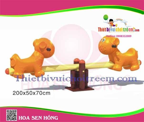 Bập bênh SE-34-14 cho sân chơi ngoài trời khu chung cư, trường mầm non, resort, công viên – Hoa Sen Hồng
