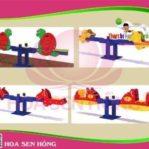 Bập bênh SE-36-01 cho sân chơi ngoài trời khu chung cư, trường mầm non, resort, công viên – Hoa Sen Hồng