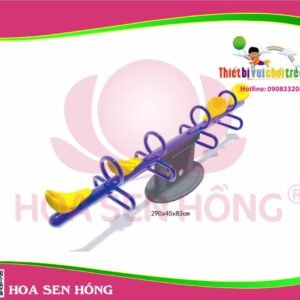 Bập bênh SE-36-03 cho sân chơi ngoài trời khu chung cư, trường mầm non, resort, công viên – Hoa Sen Hồng