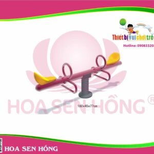 Bập bênh SE-36-04 cho sân chơi ngoài trời khu chung cư, trường mầm non, resort, công viên – Hoa Sen Hồng