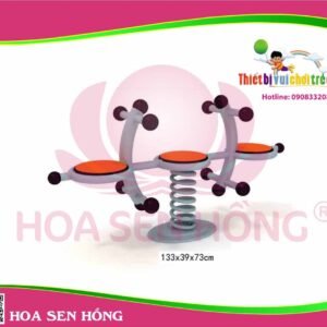 Bập bênh SE-36-05 cho sân chơi ngoài trời khu chung cư, trường mầm non, resort, công viên – Hoa Sen Hồng