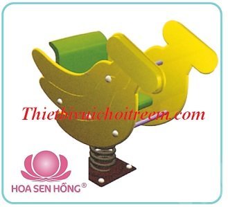 Thú nhún lò xo SH-033-02 cho sân chơi ngoài trời khu chung cư, trường mầm non, resort, công viên – Hoa Sen Hồng