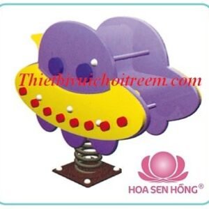 Thú nhún lò xo SH-033-04 cho sân chơi ngoài trời khu chung cư, trường mầm non, resort, công viên – Hoa Sen Hồng
