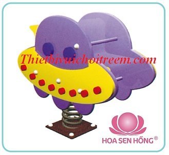 Thú nhún lò xo SH-033-04 cho sân chơi ngoài trời khu chung cư, trường mầm non, resort, công viên – Hoa Sen Hồng