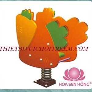 Thú nhún lò xo SH-033-06 cho sân chơi ngoài trời khu chung cư, trường mầm non, resort, công viên – Hoa Sen Hồng