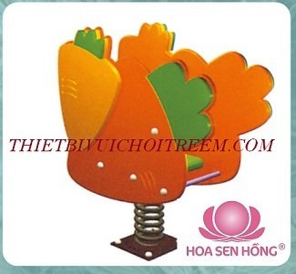 Thú nhún lò xo SH-033-06 cho sân chơi ngoài trời khu chung cư, trường mầm non, resort, công viên – Hoa Sen Hồng