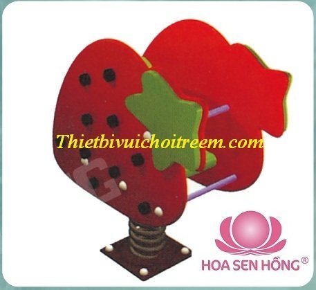 Thú nhún lò xo SH-033-07 cho sân chơi ngoài trời khu chung cư, trường mầm non, resort, công viên – Hoa Sen Hồng
