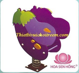 Thú nhún lò xo SH-033-08 cho sân chơi ngoài trời khu chung cư, trường mầm non, resort, công viên – Hoa Sen Hồng