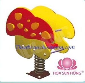 Thú nhún lò xo SH-033-09 cho sân chơi ngoài trời khu chung cư, trường mầm non, resort, công viên – Hoa Sen Hồng