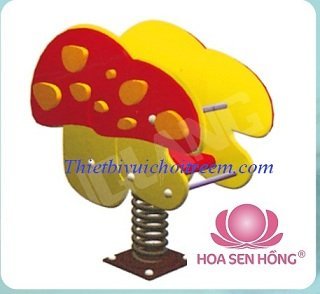 Thú nhún lò xo SH-033-09 cho sân chơi ngoài trời khu chung cư, trường mầm non, resort, công viên – Hoa Sen Hồng