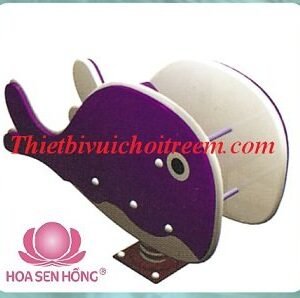 Thú nhún lò xo SH-033-11 cho sân chơi ngoài trời khu chung cư, trường mầm non, resort, công viên – Hoa Sen Hồng
