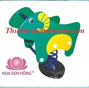 Thú nhún lò xo SH-033-13 cho sân chơi ngoài trời khu chung cư, trường mầm non, resort, công viên – Hoa Sen Hồng