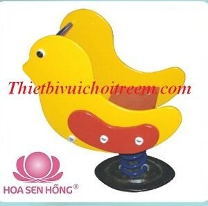 Thú nhún lò xo SH-033-14 cho sân chơi ngoài trời khu chung cư, trường mầm non, resort, công viên – Hoa Sen Hồng