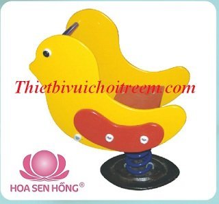 Thú nhún lò xo SH-033-14 cho sân chơi ngoài trời khu chung cư, trường mầm non, resort, công viên – Hoa Sen Hồng