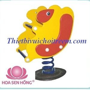 Thú nhún lò xo SH-033-15 cho sân chơi ngoài trời khu chung cư, trường mầm non, resort, công viên – Hoa Sen Hồng