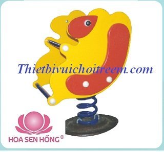Thú nhún lò xo SH-033-15 cho sân chơi ngoài trời khu chung cư, trường mầm non, resort, công viên – Hoa Sen Hồng