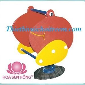 Thú nhún lò xo SH-033-17 cho sân chơi ngoài trời khu chung cư, trường mầm non, resort, công viên – Hoa Sen Hồng