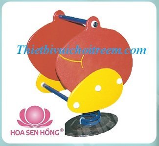 Thú nhún lò xo SH-033-17 cho sân chơi ngoài trời khu chung cư, trường mầm non, resort, công viên – Hoa Sen Hồng