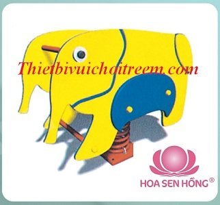 Thú nhún lò xo SH-033-18 cho sân chơi ngoài trời khu chung cư, trường mầm non, resort, công viên – Hoa Sen Hồng